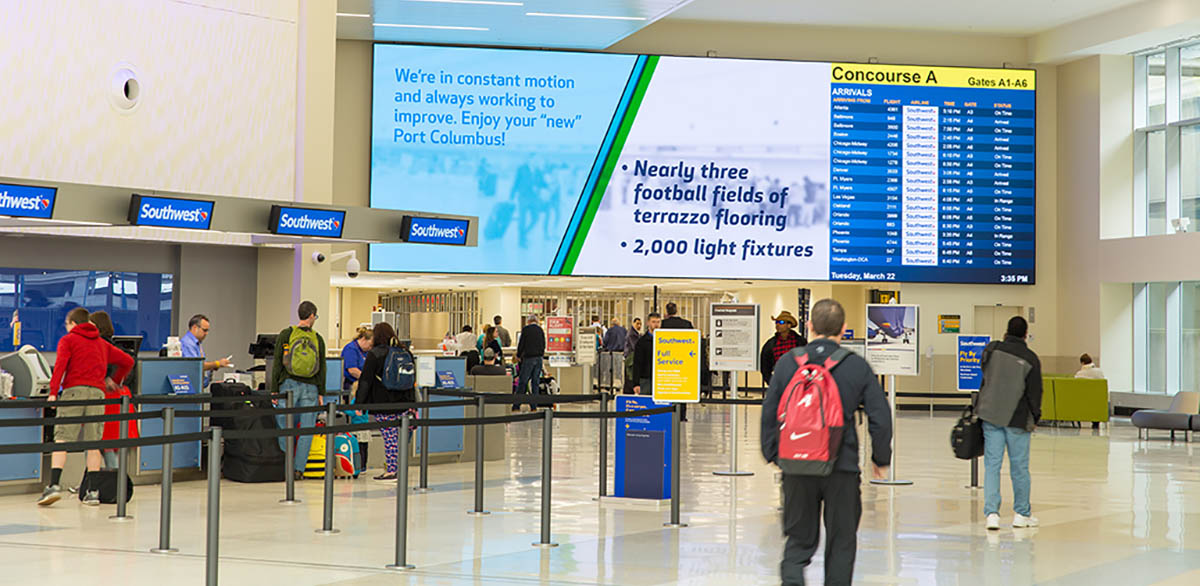 Trends in airport display screens